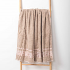 Полотенце махровое 30х50 Durul Ece bukle jakarli Молния Бежевый