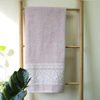 Полотенце махровое 70х140 Durul Ece bukle Valeri Розово-серый