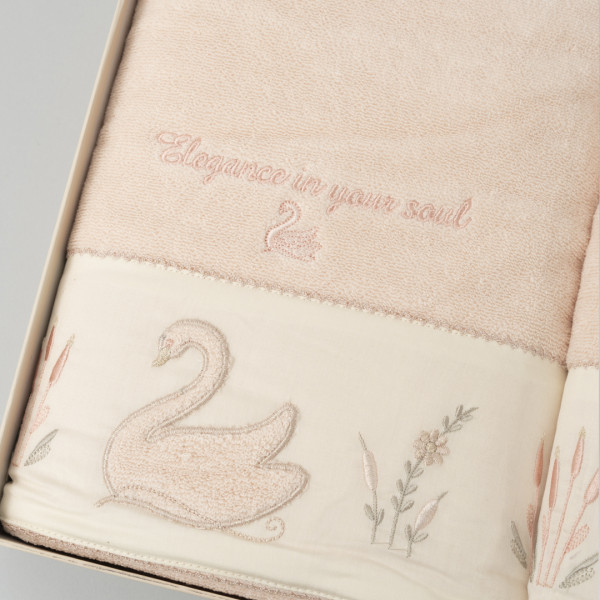 Набор полотенец махровых Karacan Soul Розовый (70х140 + 50х90)