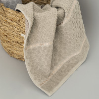 Рушник махровий LuiSa Puantiye 50х90 Бежевий