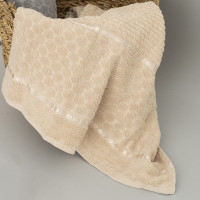 Рушник махровий LuiSa Puantiye 70х140 Молочный