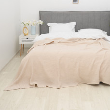 Простирадло-Покривало Муслінове NilHome 200х220 Пісочний