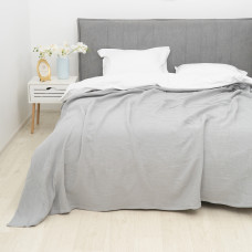 Простирадло-Покривало Муслінове NilHome 200х220 Сірий