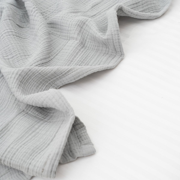 Простирадло-Покривало Муслінове NilHome 200х220 Сірий