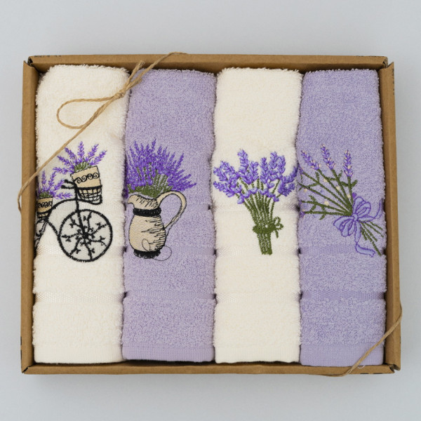 Набор полотенец махровых Nile 30х50 Лаванда