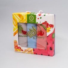 Набор полотенец вафельных NilTeks 40х60 Фрукты