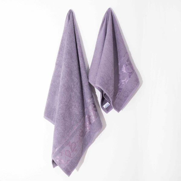 Полотенце махровое 50х90 Febo Floslu Yaparak Фиолетовый