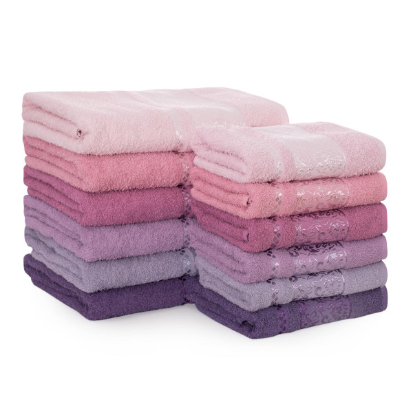 Полотенце махровое 50х90 Febo Menekse Пудровый