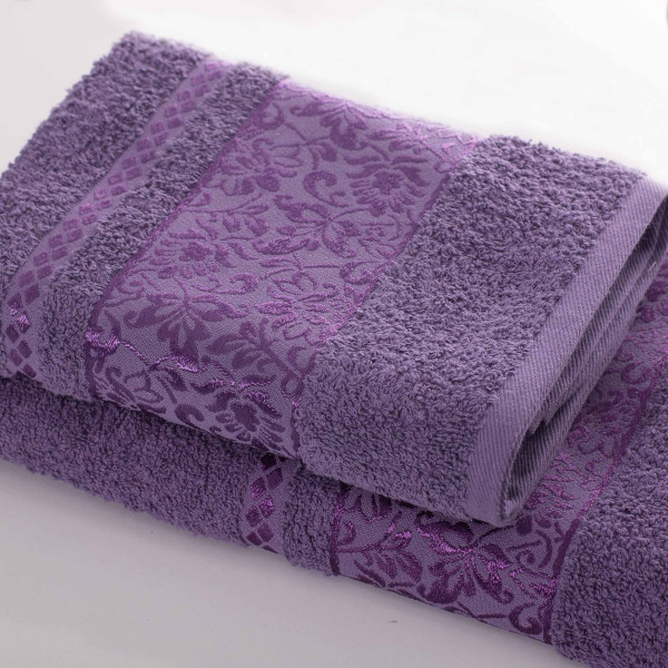 Полотенце махровое 50х90 Febo Menekse Темно-фиолетовый