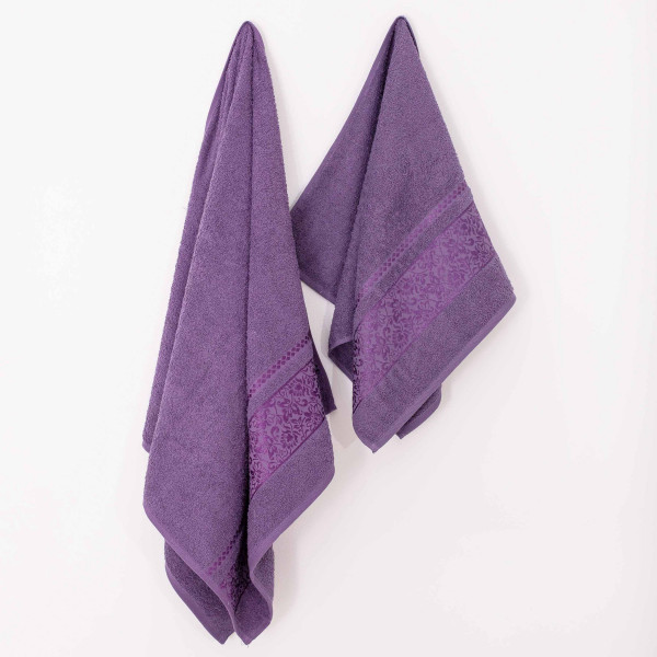 Полотенце махровое 50х90 Febo Menekse Темно-фиолетовый