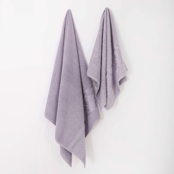 Полотенце махровое 50х90 Febo Menekse Серо-фиолетовый