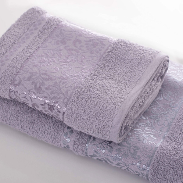 Полотенце махровое 50х90 Febo Menekse Серо-фиолетовый