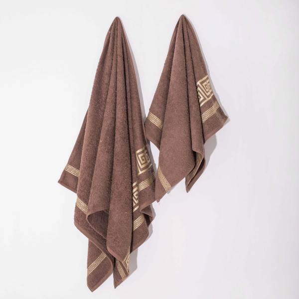 Полотенце махровое 50х90 Febo Grek Коричневый