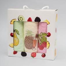 Набор полотенец махровых 30х50 Фрукты