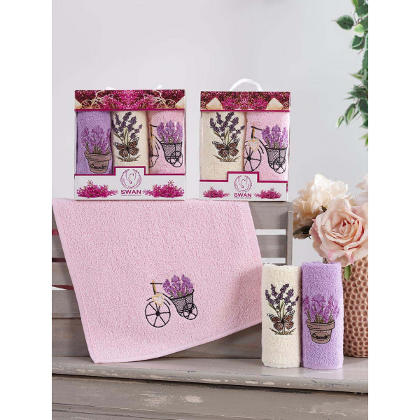 Набор полотенец махровых 30х50 Swan Лаванда