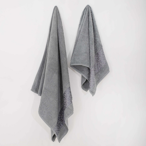 Полотенце махровое 50х90 Luisa India Damask Серый