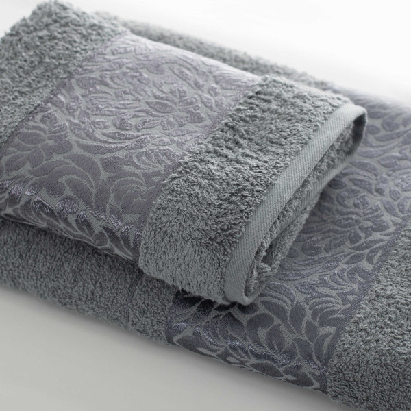 Полотенце махровое 50х90 Luisa India Damask Серый