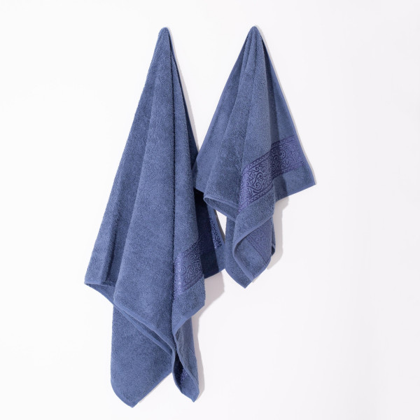 Полотенце махровое 70х140 Luisa Floslu Damask Синий