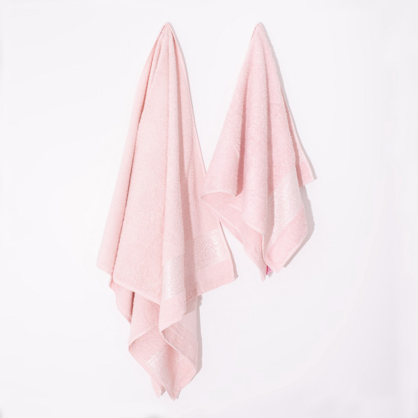 Полотенце махровое 50х90 Luisa Floslu Damask Нежно-розовый