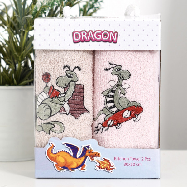 Набор полотенец махровых 30х50 Дракоша