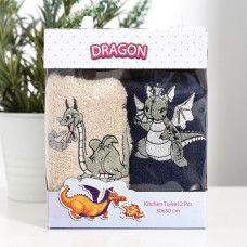 Набор полотенец махровых 30х50 Дракоша