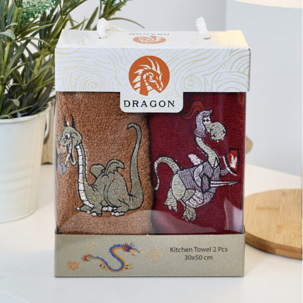 Набор полотенец махровых 30х50 Дракоша