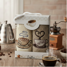 Набор полотенец махровых 30х50 I Love Coffe (2 од.)