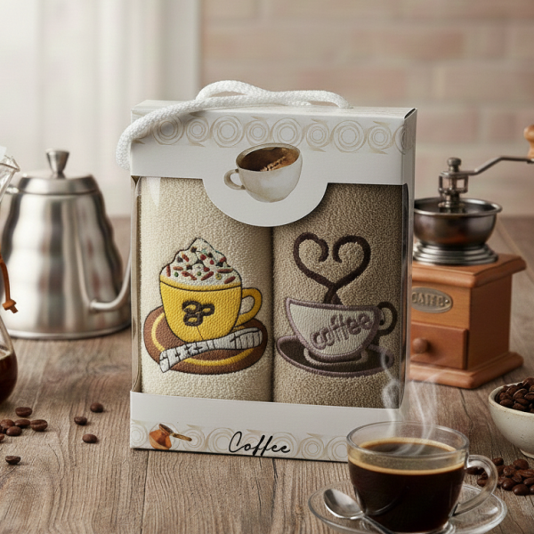 Набор полотенец махровых 30х50 I Love Coffe (2 од.)