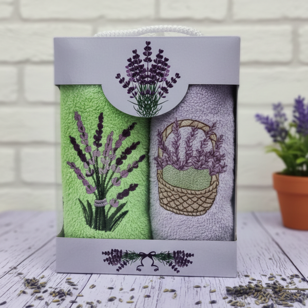 Набор полотенец махровых 30х50 Лаванда (2 шт.)