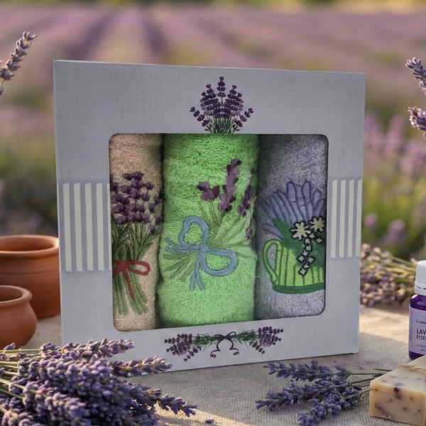 Набор полотенец махровых 30х50 Лаванда (3 шт.)