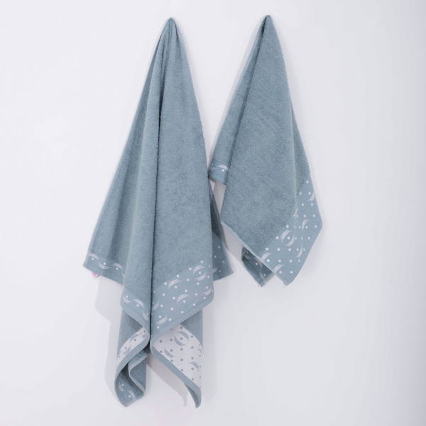 Полотенце махровое 50х90 Durul Ece bukle jakarli Синий