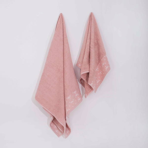 Полотенце махровое 70х140 Durul Ece bukle jakarli Розовый