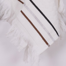 Полотенце махровое 30х50 Точка Бахрома Молочный