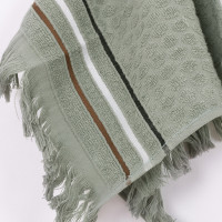 Полотенце махровое 30х50 Точка Бахрома Серо-оливковый