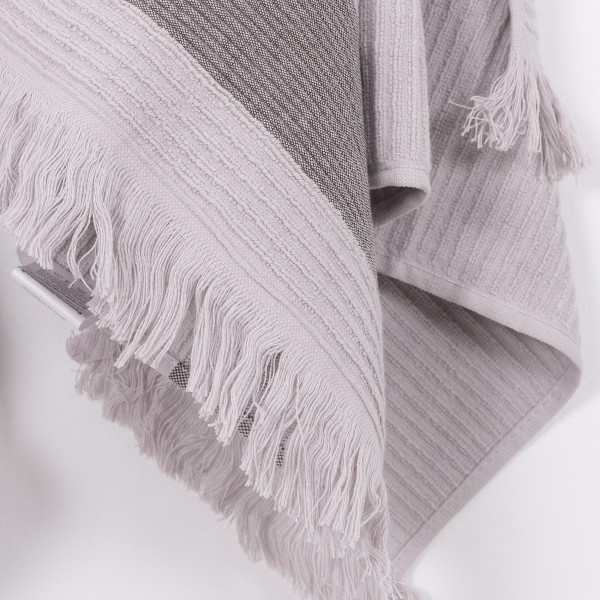 Рушник махровий 40х70 Осло Сіро-рожевий