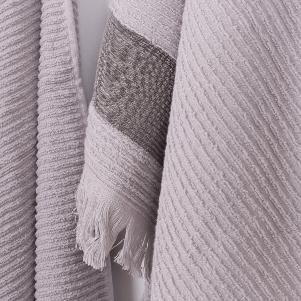 Рушник махровий 40х70 Осло Сіро-рожевий