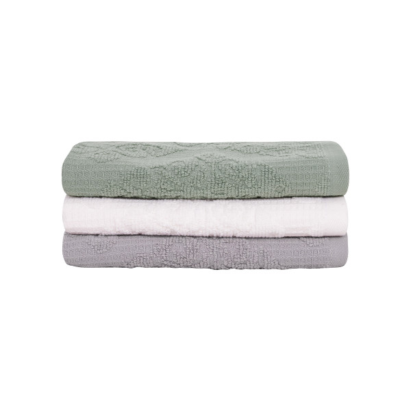 Полотенце махровое 40х70 Вафельно-жаккардовое Молочный