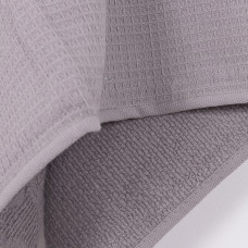 Полотенце махровое 40х70 Вафельно-жаккардовое Серо-бежевый