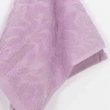 Полотенце махровое 30х60 Жаккардовое Серо-розовый