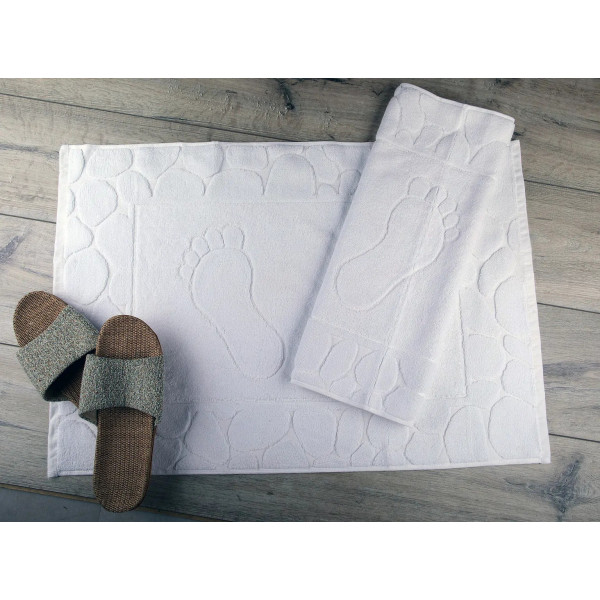 Рушник для ніг Aisha махровий каміння Білий 50х70