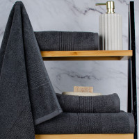 Рушник махровий Aisha 70х140 Stripy Графітовий