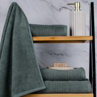 Рушник махровий Aisha 70х140 Stripy Хакі