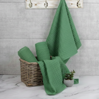 Рушник вафельний Aisha 40х60 Гладкофарбований Зелений