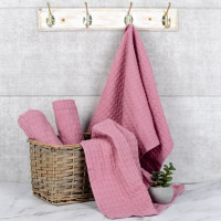 Рушник вафельний Aisha 40х60 Гладкофарбований Пильно-рожевий