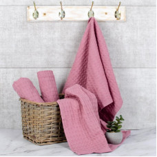 Полотенце вафельное Aisha 40х60 Гладкокрашеный Пепельно-розовый