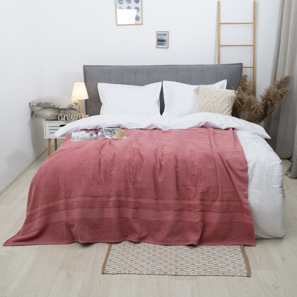 Простынь махровая Aisha 150х200 Коралловый