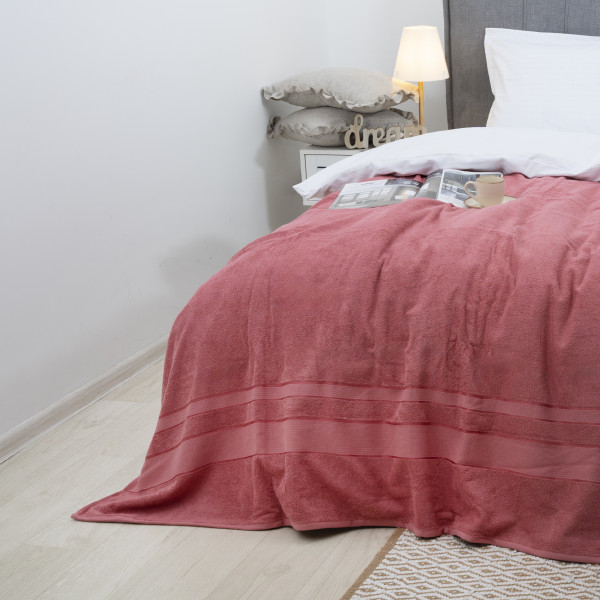 Простынь махровая Aisha 150х200 Коралловый