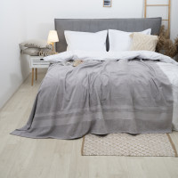 Простынь махровая Aisha 200х220 Серый