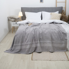 Простынь махровая Aisha 150х200 Серый