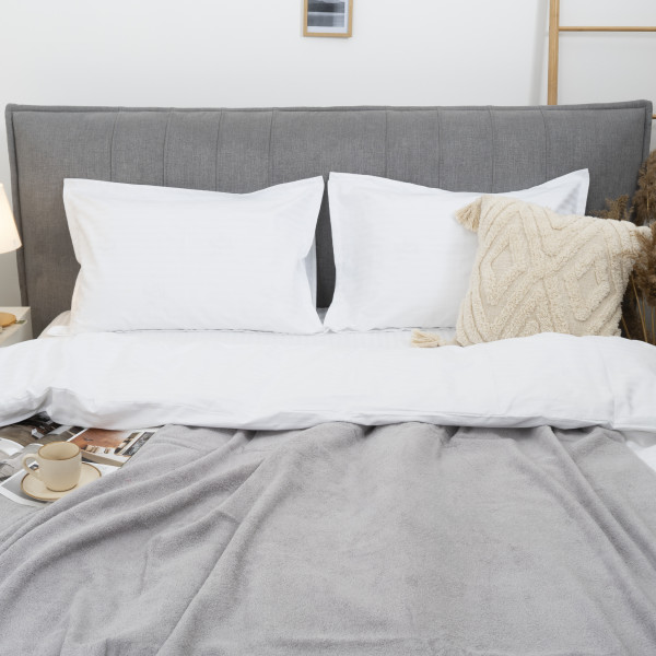 Простирадло махрове Aisha 200х220 Сірий